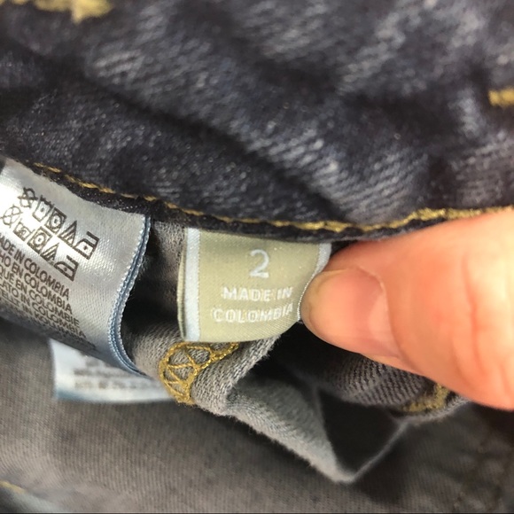 Michael Kors Dark Skinny Jeans Distressed Hem Sz 2 - Picture 6 of 8